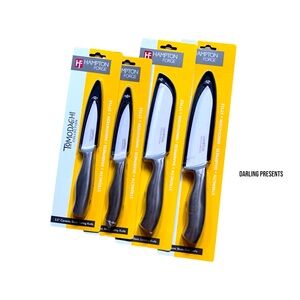 Hampton Forge Tomodachi Collection 4 Piece Knife Set Home Color Silver